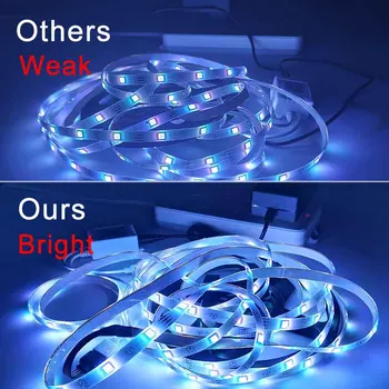WiFi LED Strips 20 m 15 m Bluetooth-LED-Lys til rummet, 5 m, 10 m 12v RGB LED Lys Diode Bånd Fleksible Bånd Lampe