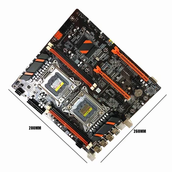 X79 Dual CPU Desktop PC Bundkort LGA 2011 16 USB-Porte DDR3 SATA PCIE X16 PUBG Gaming Bundkort