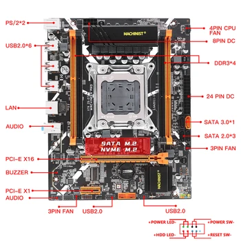 X79 desktop bundkort LGA 2011, kit med Intel xeon E5 2689 processor og 16G(2*8)DDR3 ECC RAM, bundkort x79 Z9-D7