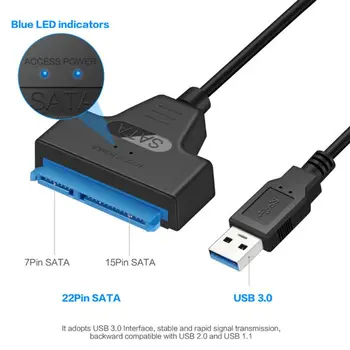 X7AA USB 3.0/2.0/Type C til 2,5 Tommers SATA-Harddisk Adapter Omformer-Kabel for 2.5