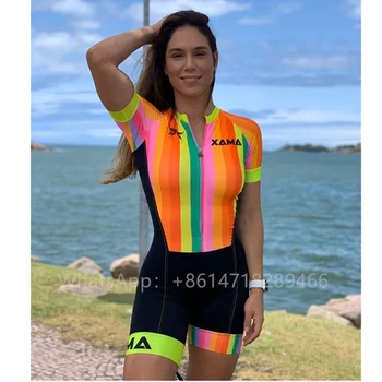 XAMA Ciclismo Kvinder Cykling Couture Go Pro Team Cykel Tøj Lycra Aero Passer til Skinsuit Cykel Racing Buksedragt Maillot Triathlon