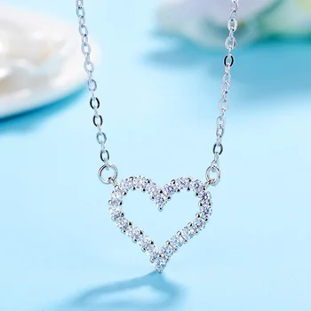 XIYANIKE 925 Sterling Sølv Smykker, Skinnende CZ Cz Kærlighed Hjerte Form Halskæde Til Kvinder Gave Collares 2019 Ny Gave
