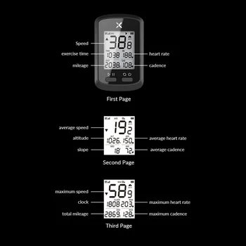 XOSS G Plus GPS Vandtæt Vej MTB Cykel Speedometer Bluetooth ANT+ Cykling Cykel Kilometertæller uden Sensor Tilbehør