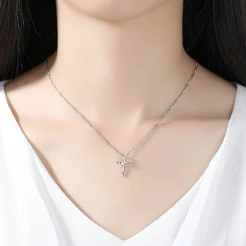 XUFAN Cubic Zirconia halskæde Halskæder til Kvinder Sølv Farve på Tværs Choker Halskæder for Mode Smykker Fest Tilbehør