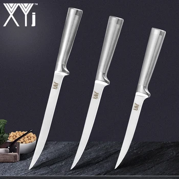 XYj Mærke Praktiske 3cr13 Rustfrit Stål Køkken Filet Kniv Japansk Laks Sashimi Knive 6
