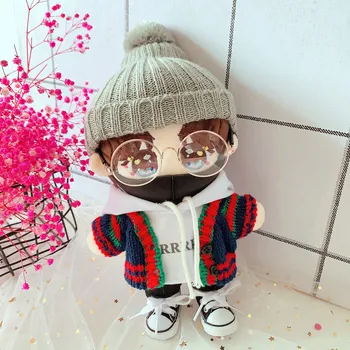 Xiao Zhan Idol Bløde Dukke Tøj, der Passer Puppet Stjerne Sweater Hvid Tøj Bukser, der Passer 20cm Baby Tøj, Dukke Kjole Op