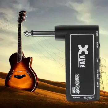 Xvive GA-3 Elektrisk Guitar Forstærker Amp Mini Hovedtelefon Amp Indbygget Forvrængning Virkning Mini El-Guitar Stik Hovedtelefon-Forstærker