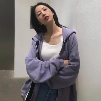 Y2k Vintage-Zip-Up-Streetwear Kvinder Æstetisk Tøj Koreansk Mode Harajuku Langærmede Sweatshirts Og Hættetrøjer Kvinder Sweetshirts