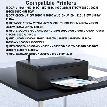 YC LC1100 Printer Blæk LC985 Printer Blæk LC-1100 Kompatibel for MFC-670CDW 675CD 675CDW 695CDN 695CDWN J700D 735CD 790CW 795CW