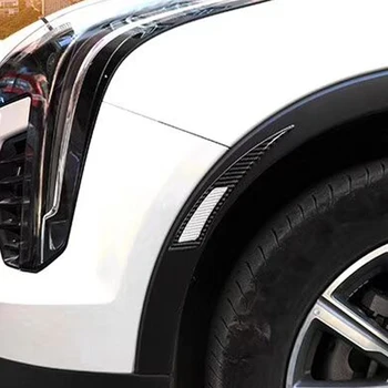 YCCPAUTO Ægte Carbon Fiber Bil Mærkat Auto Hjul Øjenbryn refleksbånd Anti-Ridse Advarsel Trim Bar 2Pcs/masse