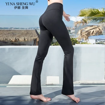 Yoga Bukser med Høj Talje Push-Up Leggings Sport Women Fitness Workout tøj sportstøj Fitness Leggins Plus Size Flare Sportstøj