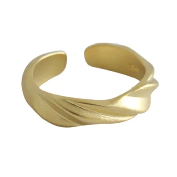 ZEMIOR koreansk Stil Ring For Kvinder S925 Sterling Sølv Enkelt Snoet Matte Ringe Trendy Personlighed Joker Fine Nye Smykker