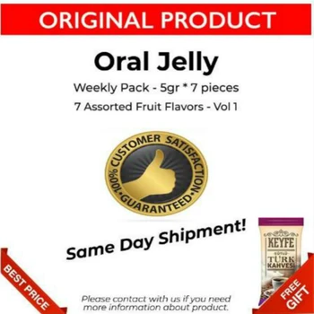 ( kundetilfredshed) Originale Oral Jelly Ugentlige Pack - 5gr * 7 stykker - 7 Diverse Frugt Smag -Vol. 1 - Gratis Forsendelse