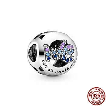 Ægte 925 Sterling Sølv Round azure Fantasi Passer Oprindelige 3mm Armbånd Til Kvinder Fødselsdag Mode Smykker Gave
