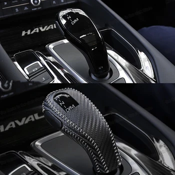 Ægte Læder Bil gearstangen Dækning for Haval F7 F7x 2019 2020 Interiør Styling Tilbehør Auto gearknop