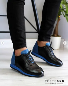 Ægte Læder Dagligt 3 farve-model sko kvalitet ortopædisk elegant, åndbar