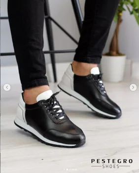 Ægte Læder Dagligt 3 farve-model sko kvalitet ortopædisk elegant, åndbar