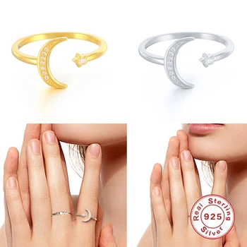 Ægte S925 Sterling Sølv Snake Finger Ring Bling Zircon forlovelsesringe for Elskere' Kvinder Bridal Wedding Jewerly Gave